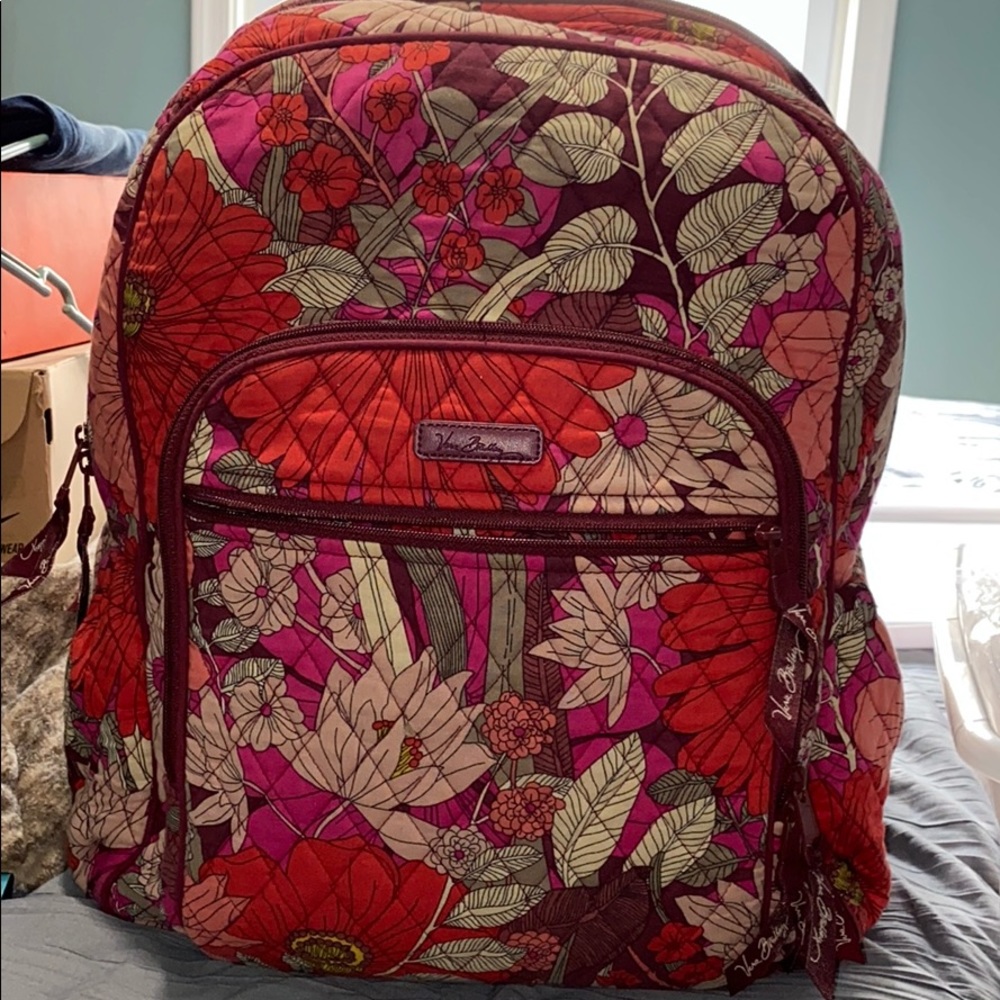 Vera Bradley large bookbag w/ Computer slot